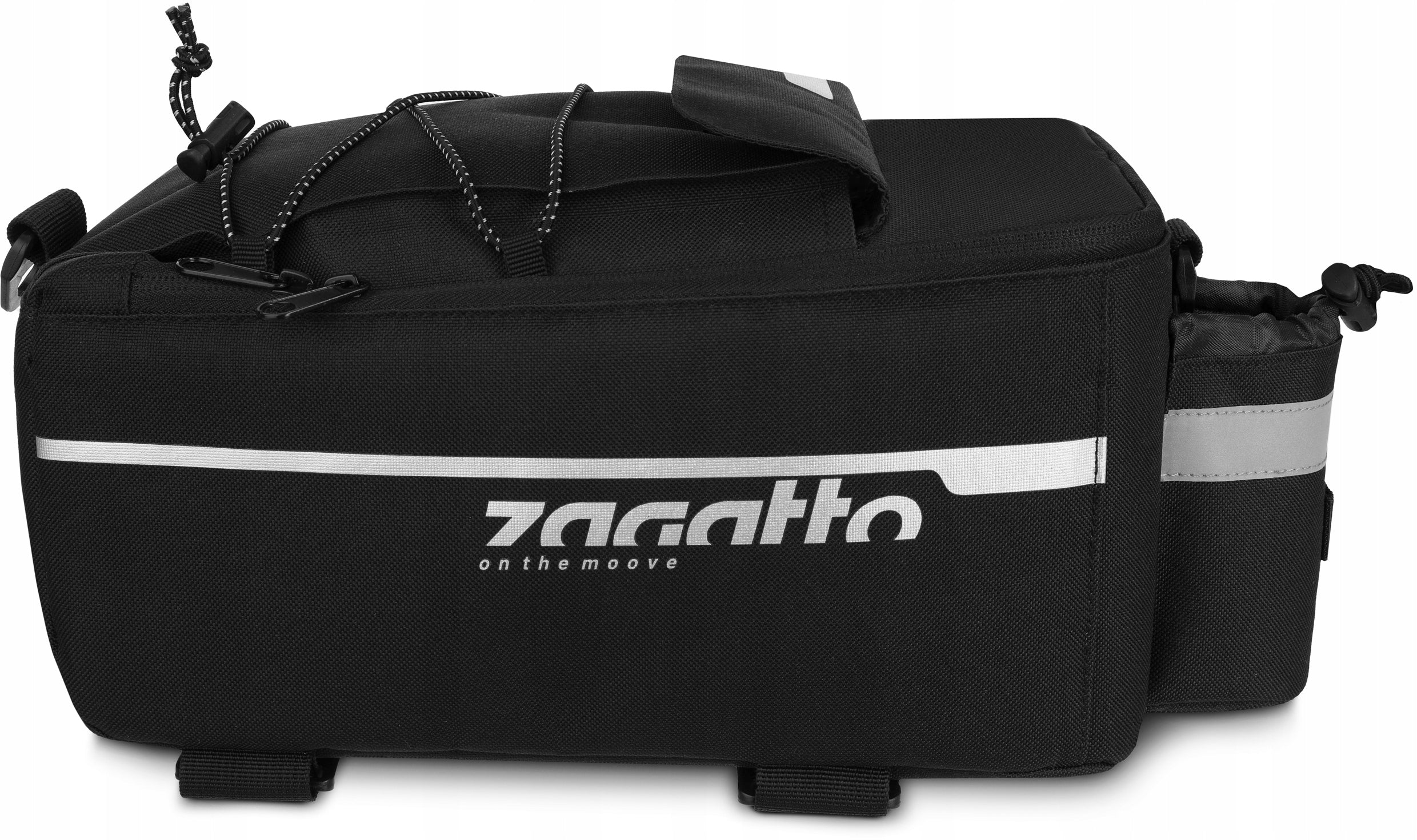 Bicycle bag bicycle pouch for rear rack roomy black ZAGATTO Color black