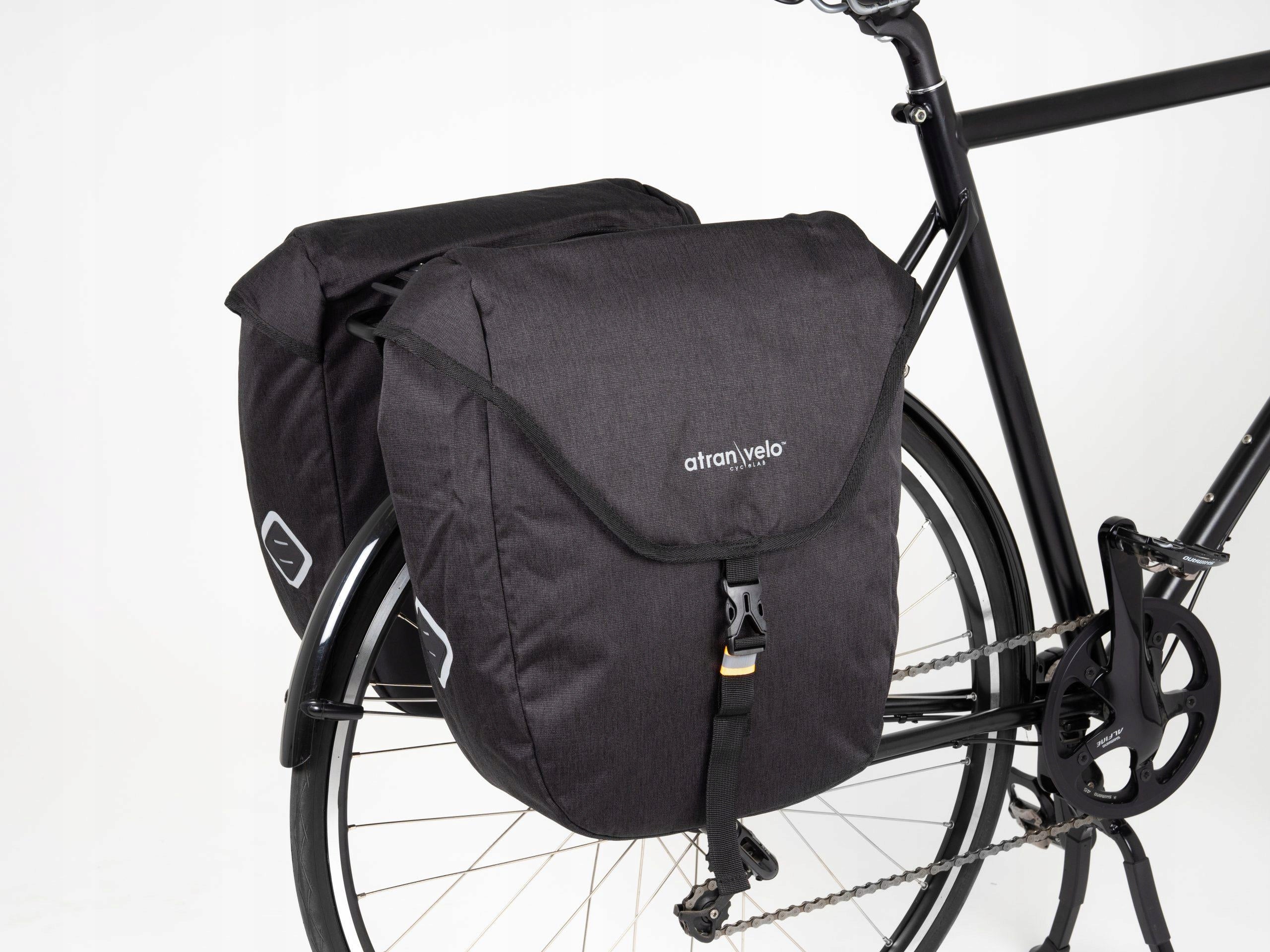 Bicycle bag / double compartment pouch for trunk DOUBLE PANNIERS ATRANVELO Dominant material other