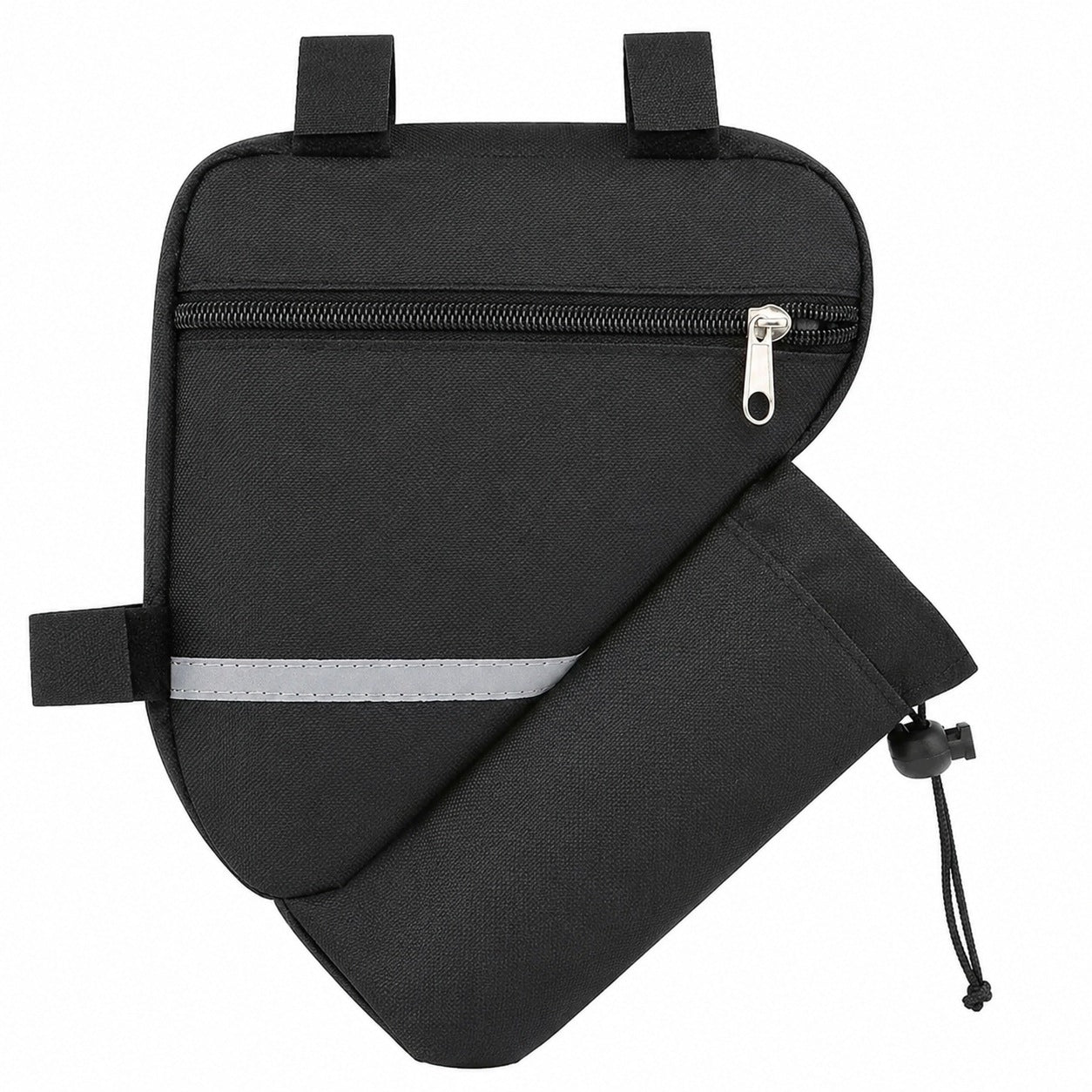 Bicycle bag for triangular frame 1,2 l reflective pouch for water bottle black