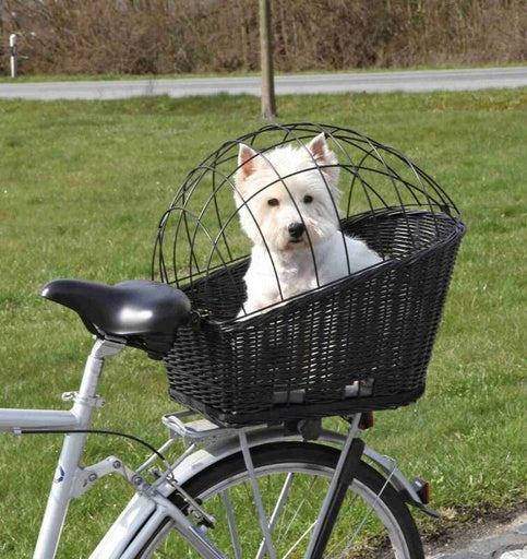 Bicycle basket 35x49x55cm black durable wicker construction Brand Trixie