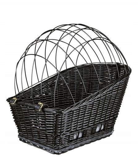 Bicycle basket 35x49x55cm black durable wicker construction Manufacturer code 13117