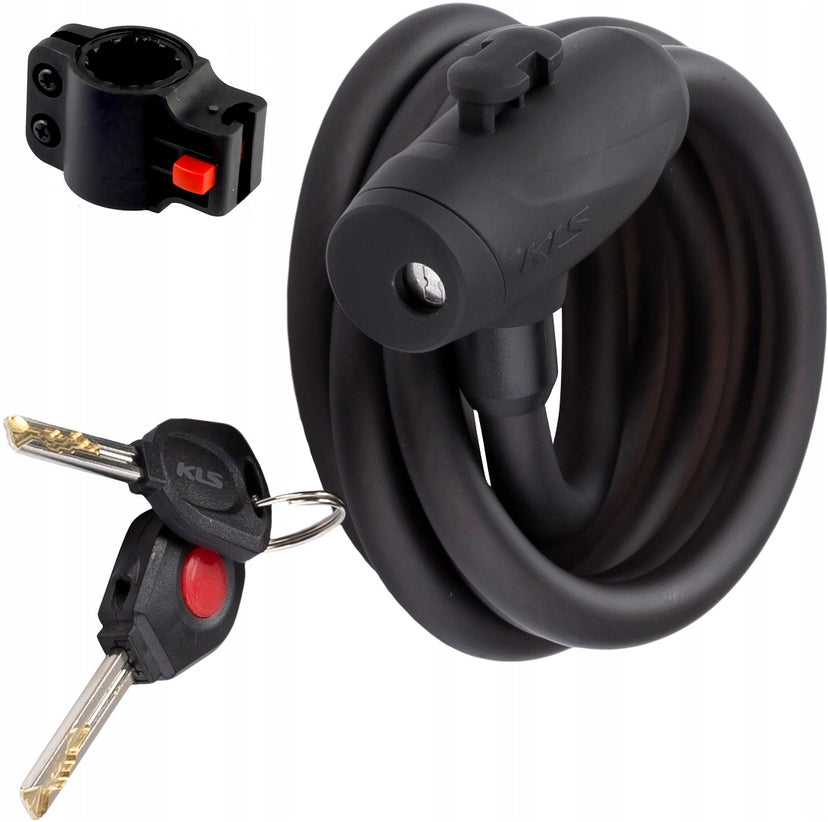 Bicycle cable lock KELLYS RECOIL 120cm with mounting bracket
