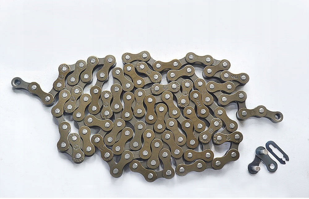 Bicycle chain 1 row 112 links for bicycle new for 1 row sprockets Number of rear cassette sprockets / external link width 1/ (8,2 - 8,6 mm)