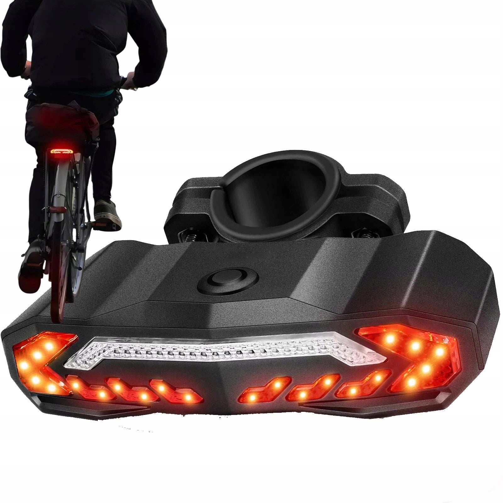 Bicycle direction indicator with 110dB alarm and light - beep