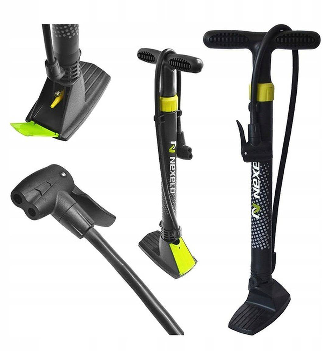 Bicycle floor pump Nexelo valve AV/DV/FV plastic