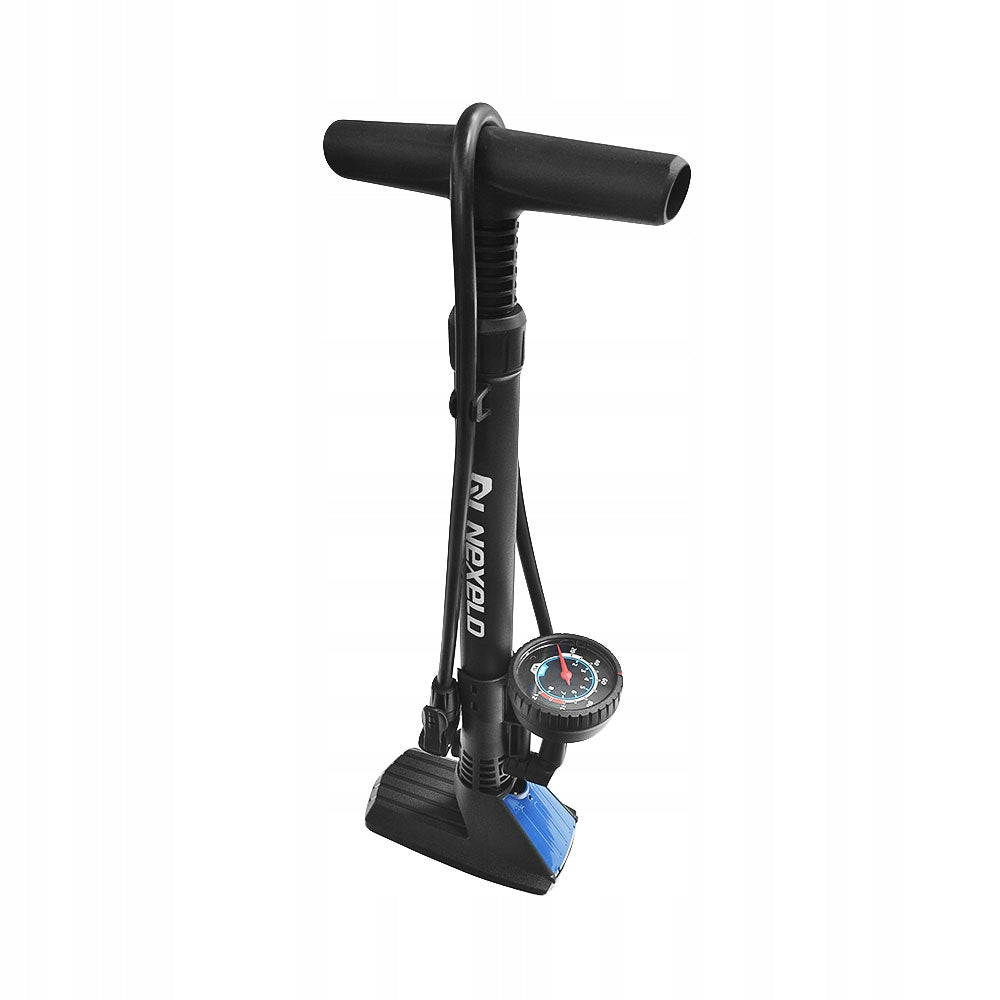 Bicycle floor pump with pressure gauge with valve clamp AV/DV/FV pump Manufacturer code CFL-516PG11