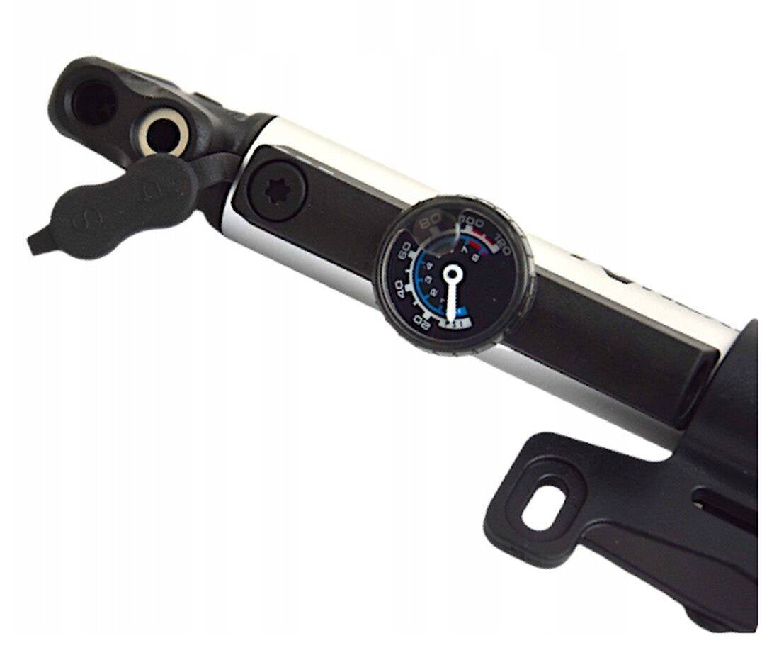 Bicycle hand pump with pressure gauge aluminium AV/DV/FV Nexelo Kind manual