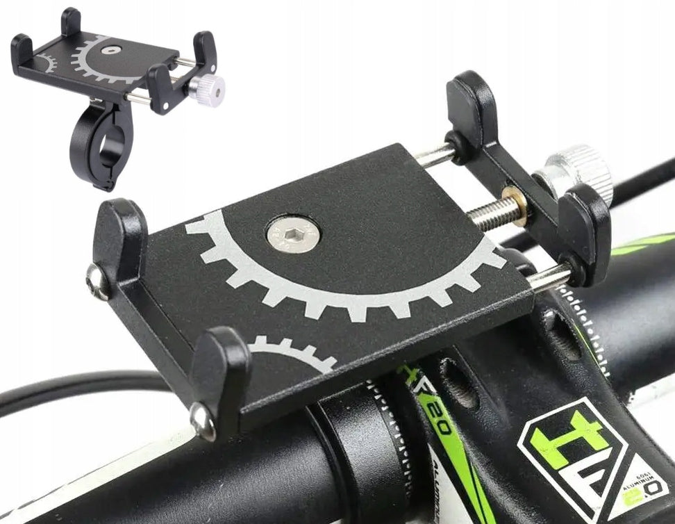 Bicycle holder for phone aluminium 360° black Packaging status original