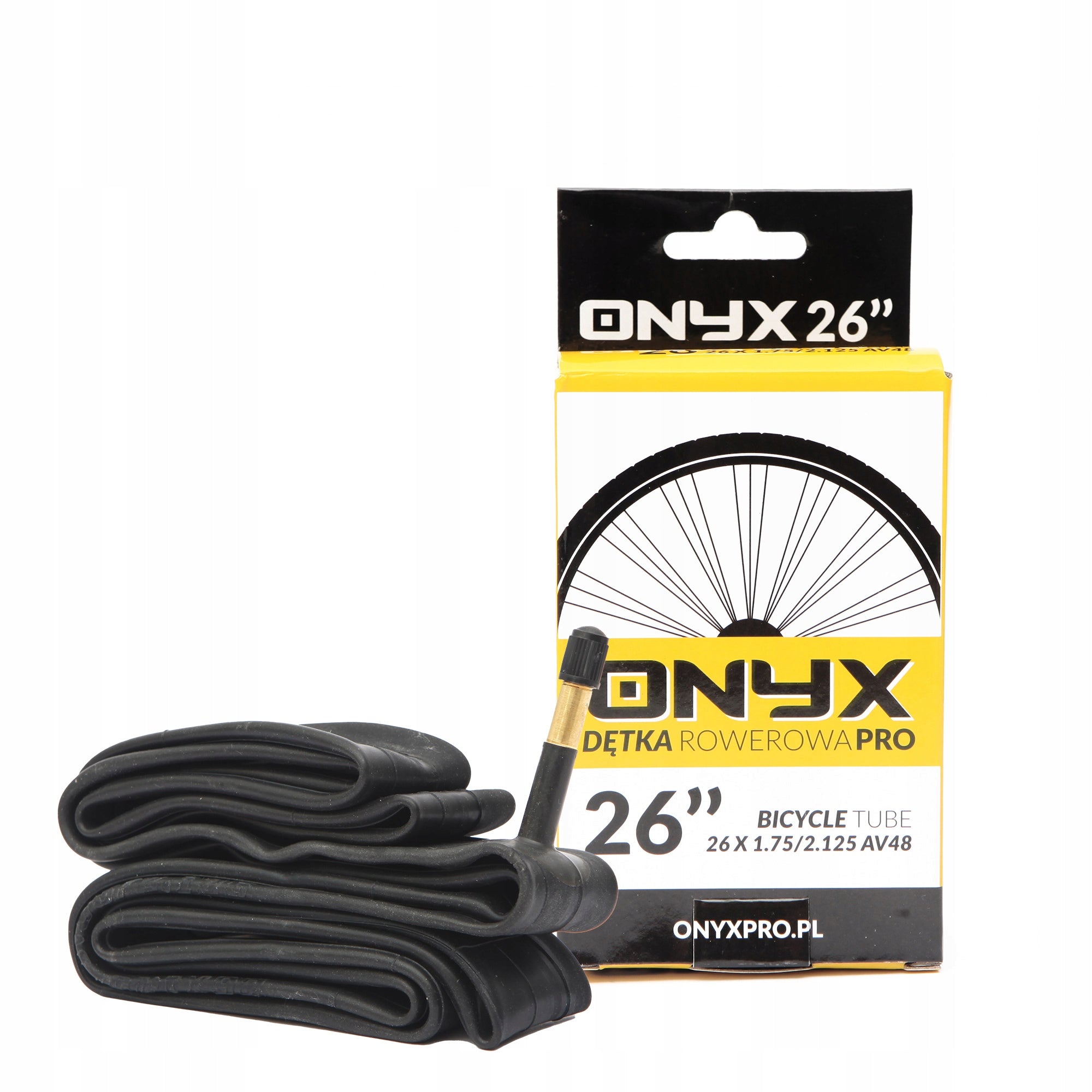 Bicycle inner tube 26x1.75/2.125 AV 48mm ONYX box