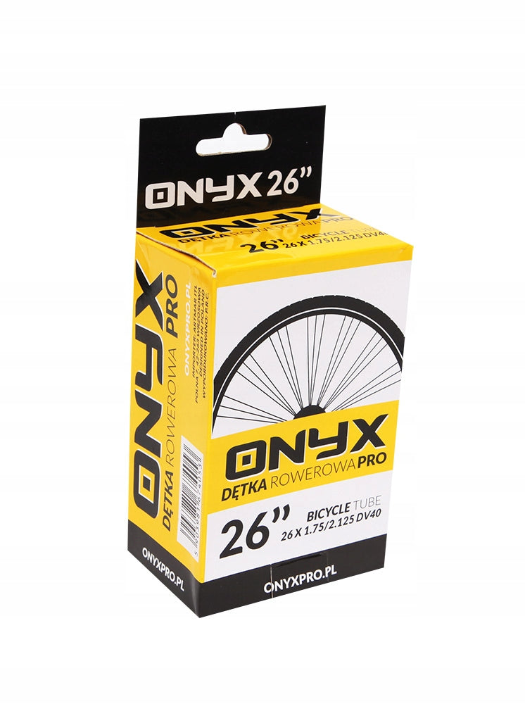 Bicycle inner tube 26x1.75/2.125 DV 40 ONYX box Color black