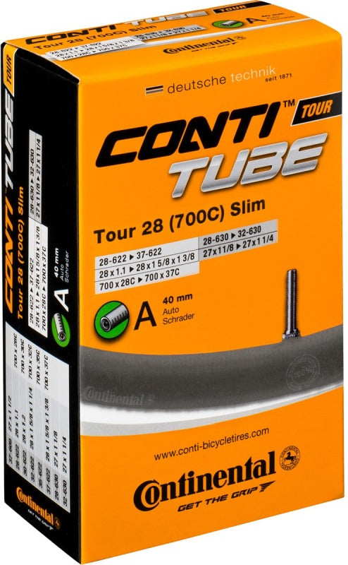 Bicycle inner tube Continental Tour 28" x 1,1 - 1,45" auto 40 mm Color black