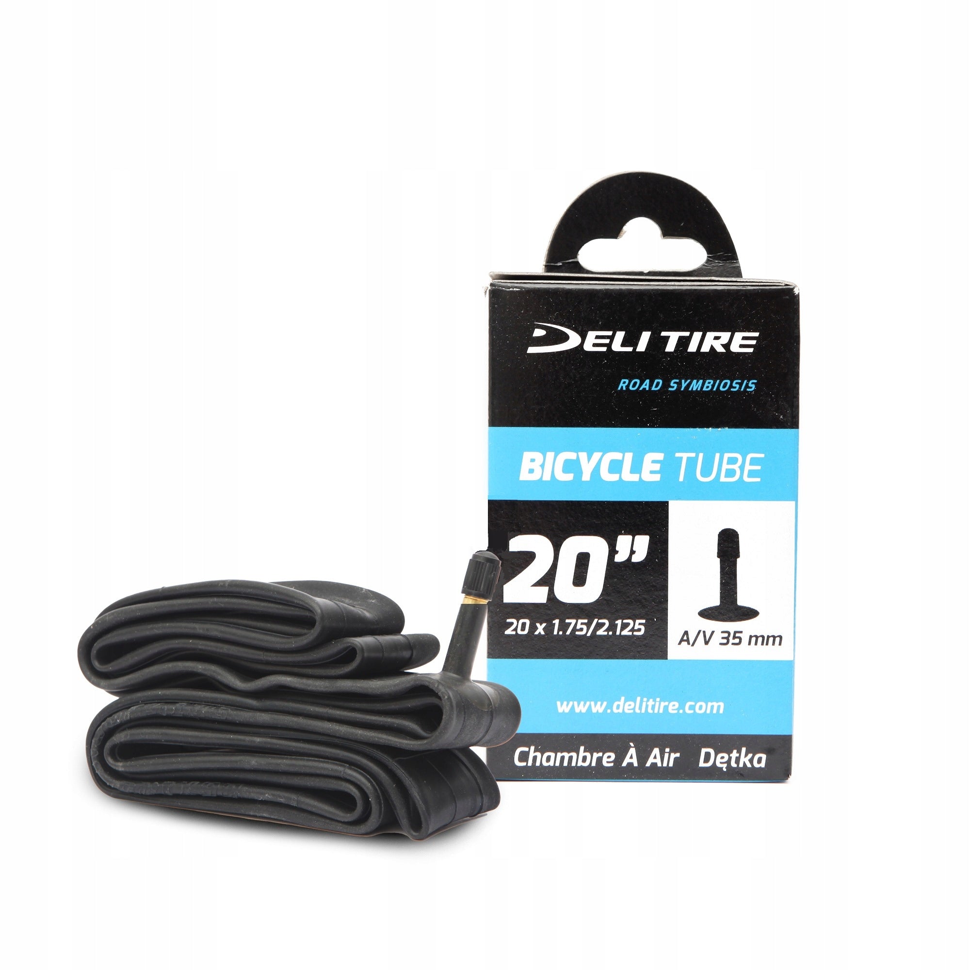 Bicycle inner tube DELI TIRE 20x1.75/2.125 AV BOX