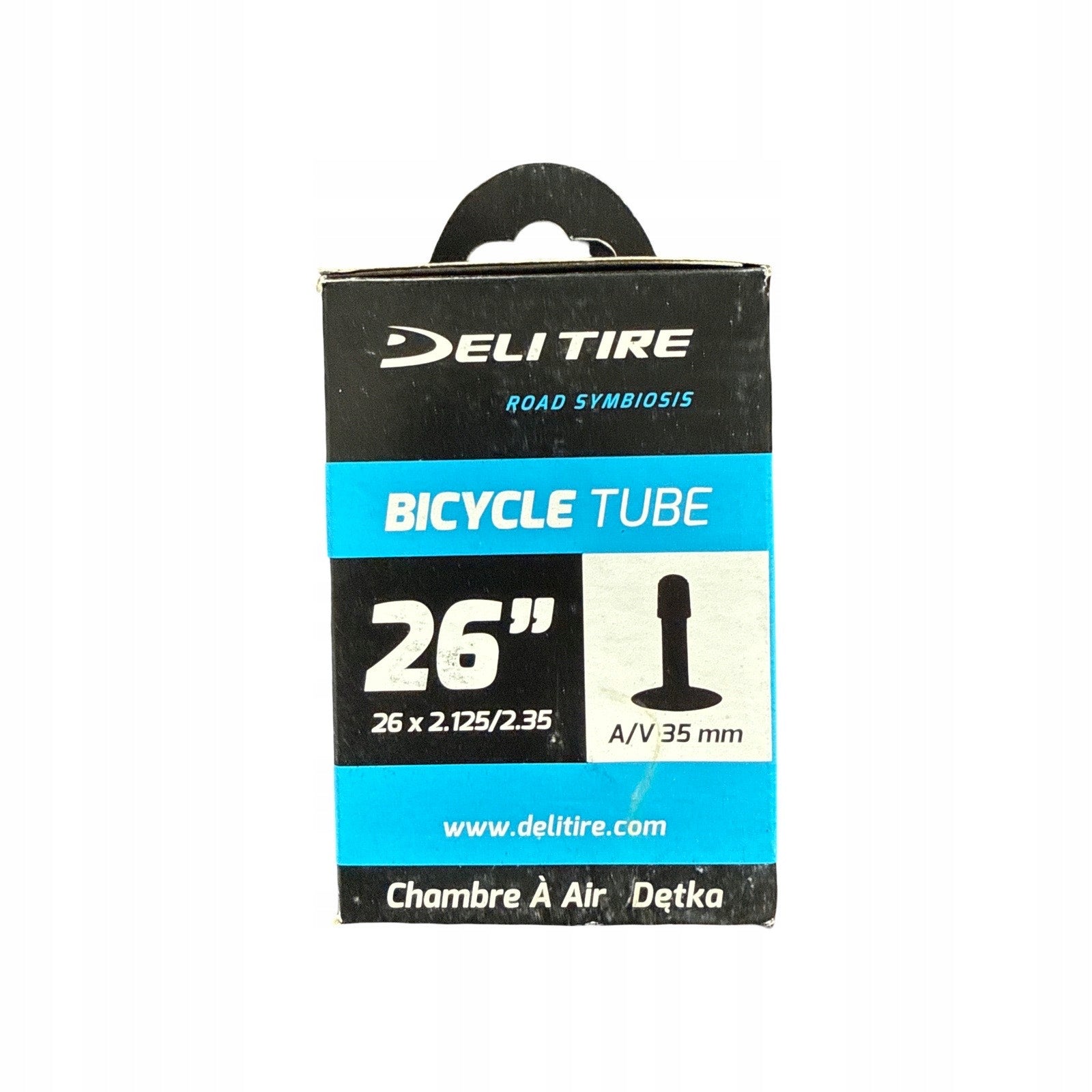 Bicycle inner tube DELI TIRE 26x2.125/2.35 AV 35MM BOX