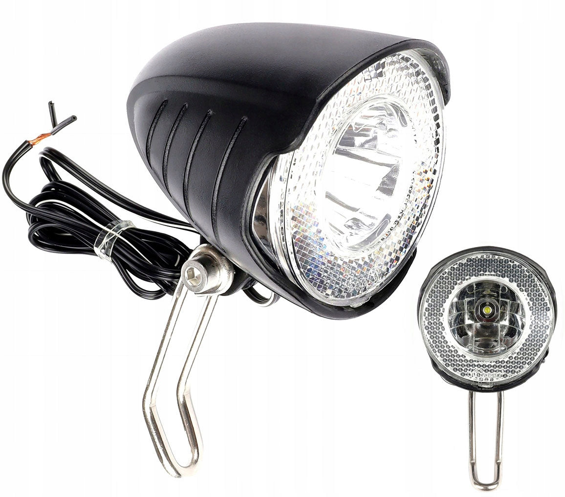 Bicycle lamp front light for DYNAMO mounted on fork