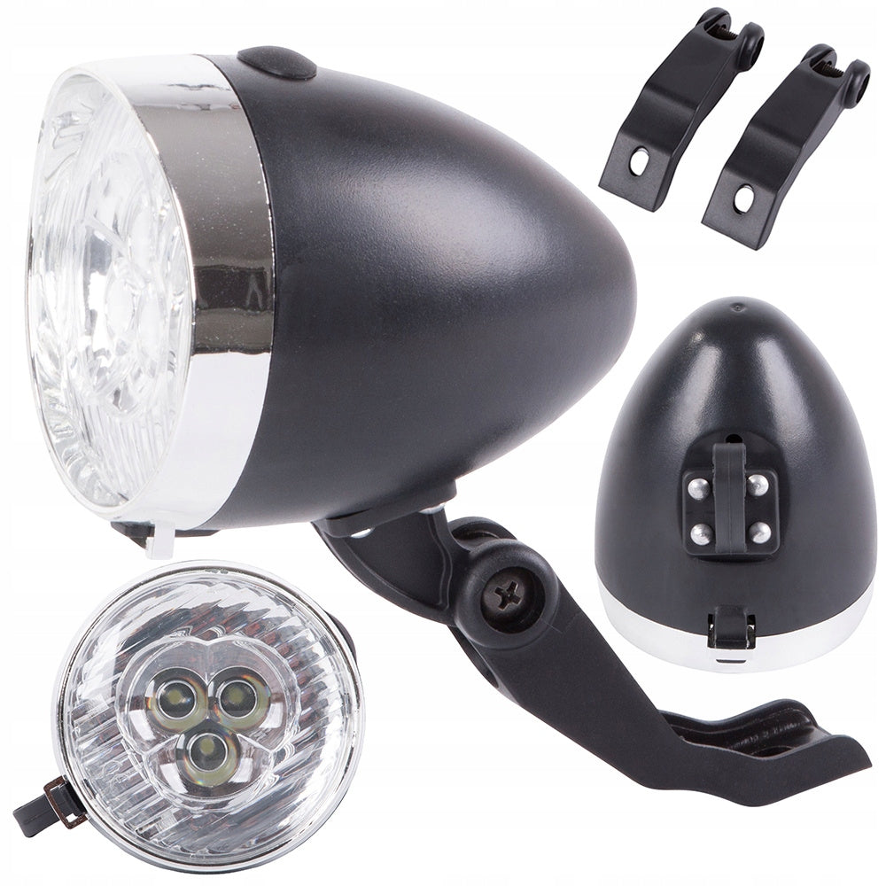 Bicycle light front lighting RETRO 3 battery operated LEDs EAN (GTIN) 5904673000327
