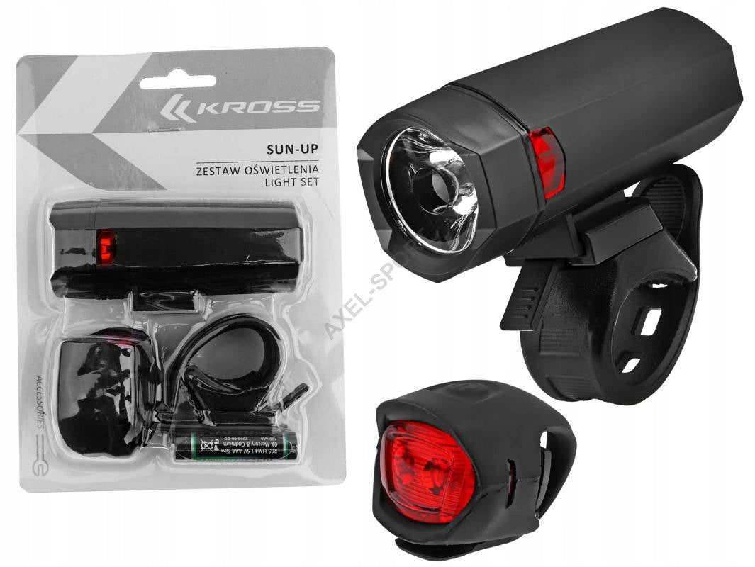 Bicycle lighting Kross Sun-Up Set 40 lm battery Manufacturer code T4COS000076