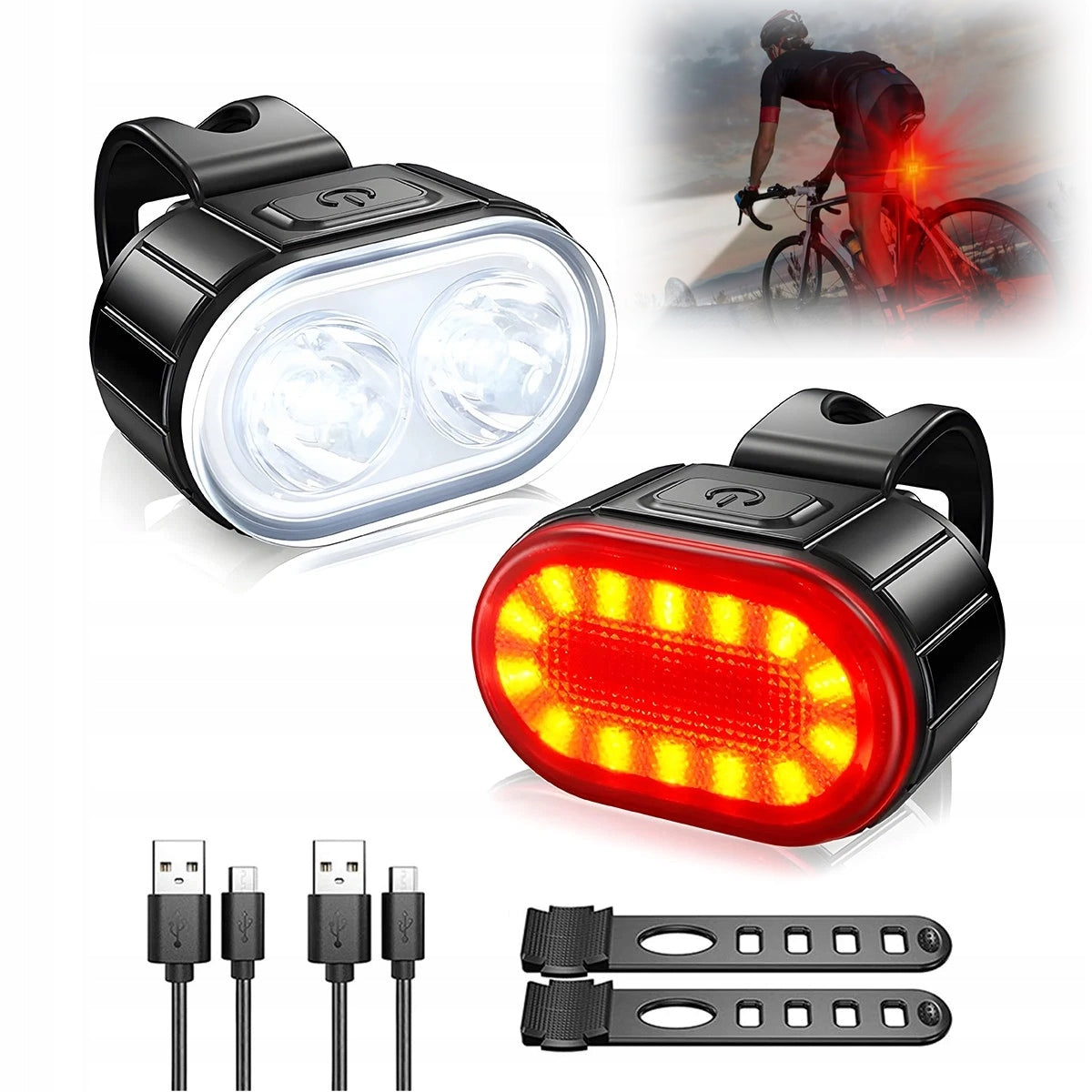 Bicycle lights front rear bike light for bike front rear SET