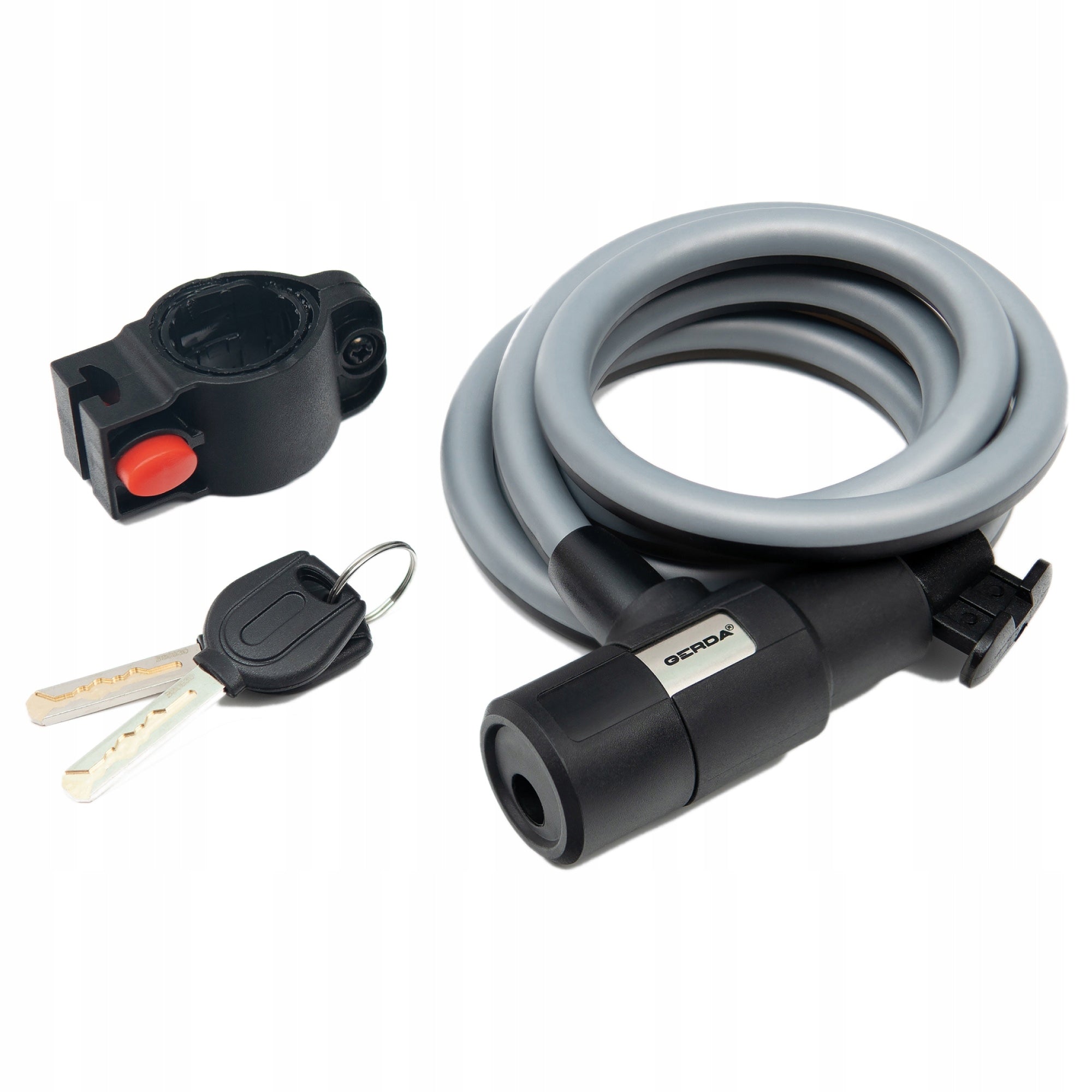Bicycle lock GERDA GREY FLEX 1500/12V Grey Universal Brand Gerda