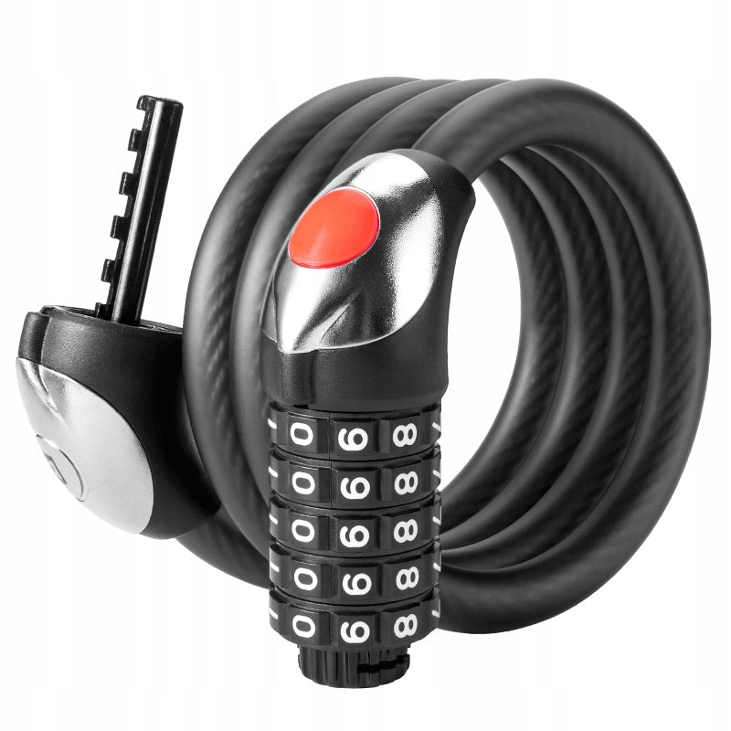 Bicycle lock Rockbros with combination lock 1,8m Weight 600 g