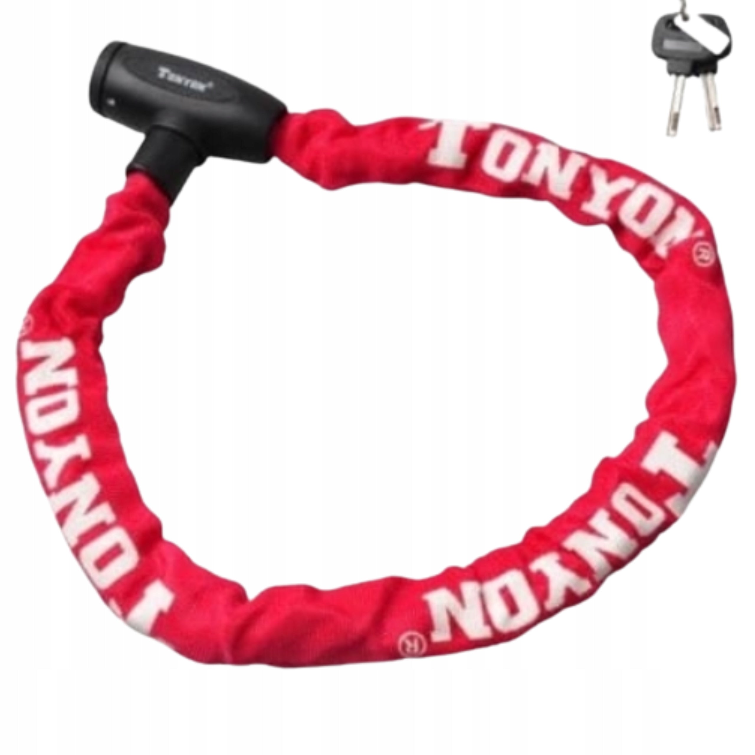 Bicycle lock chain 8x1200 for key for scooter gate red cover Model TY715