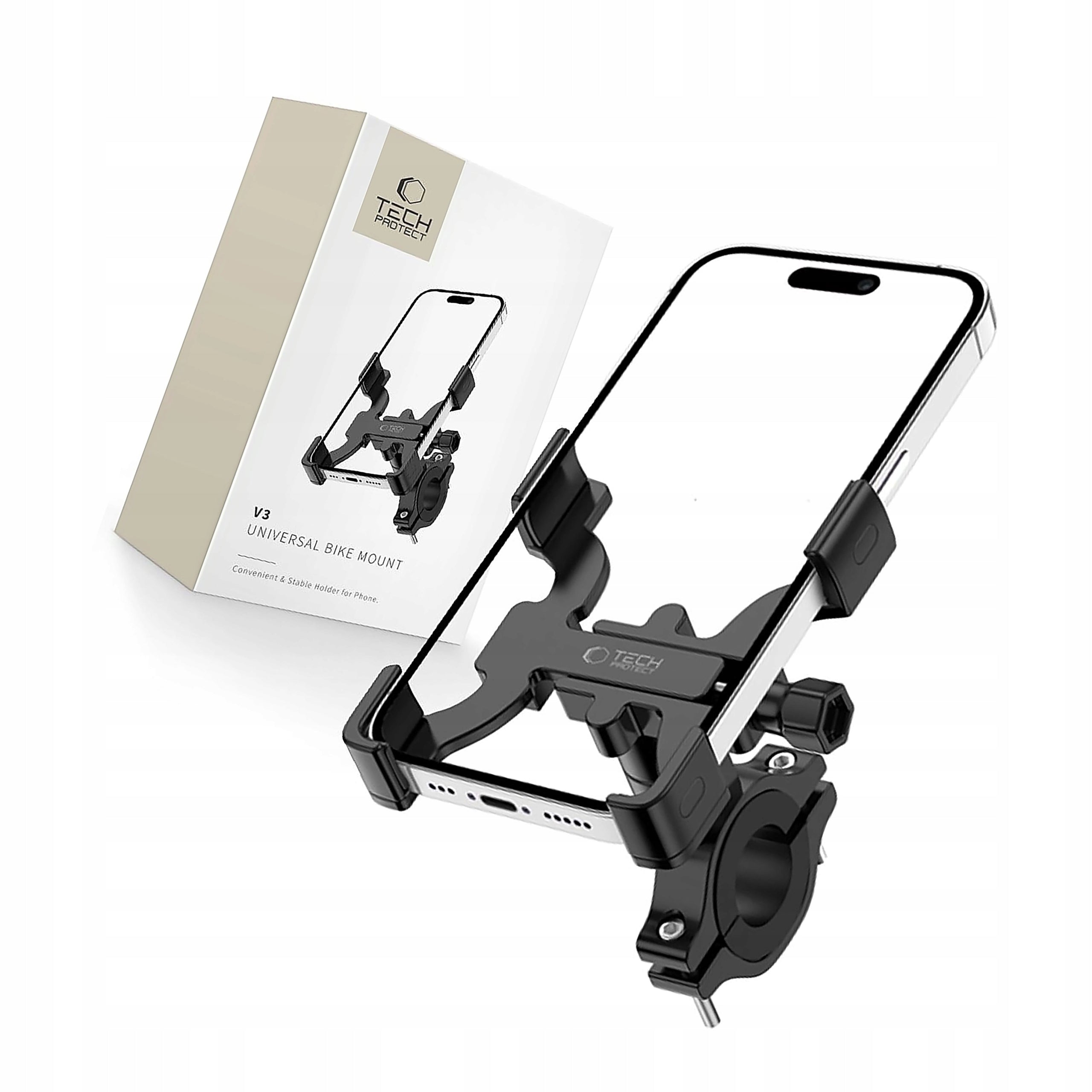 Bicycle phone holder strong stable aluminum Tech-Protect V3
