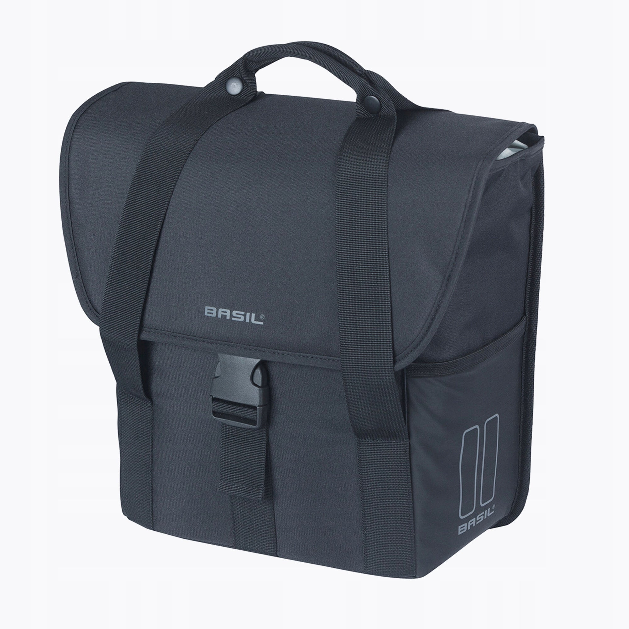 Bicycle pouch Basil Go Single Bag 16 l solid black 16 l Color black