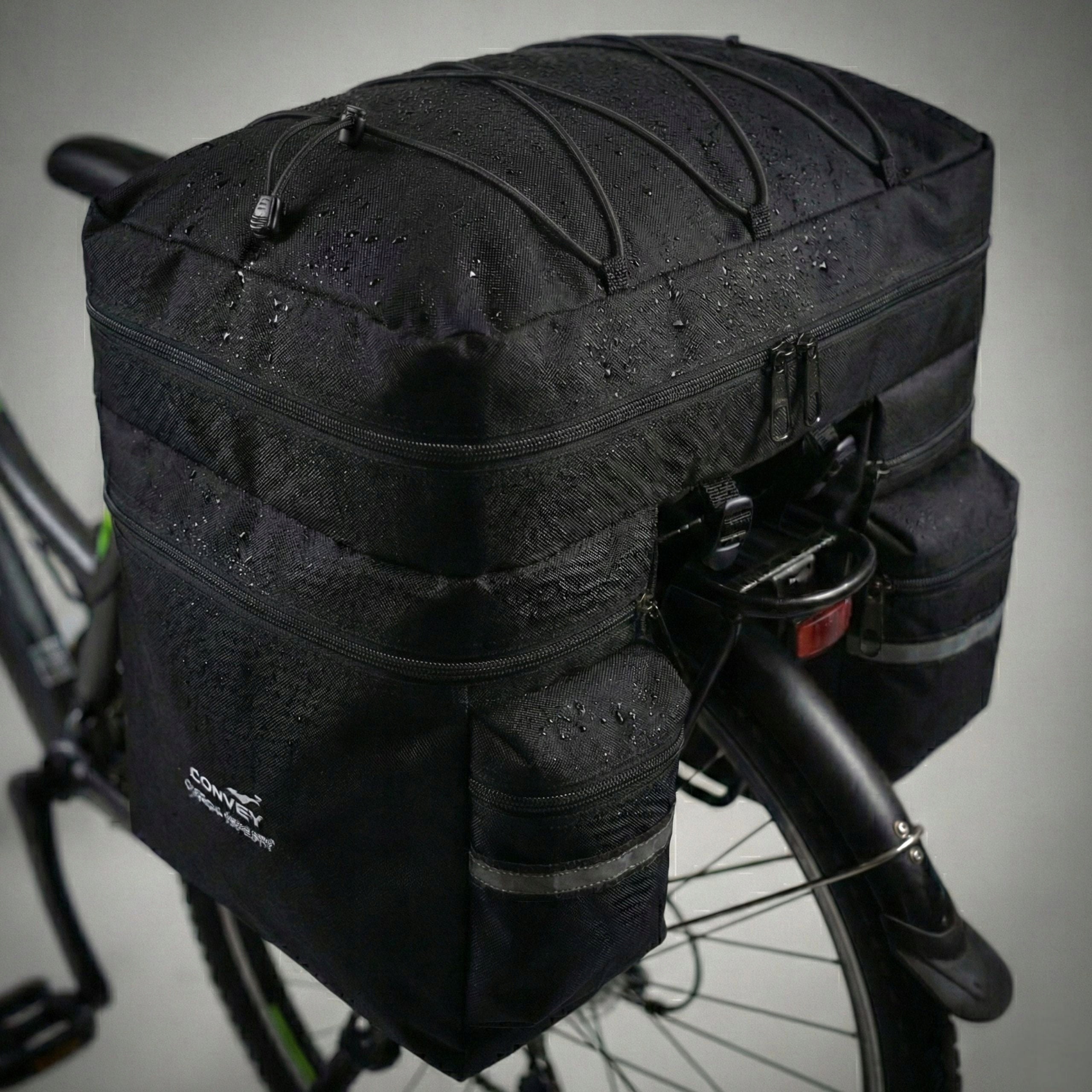 Bicycle pouch for trunk 3 compartments Codura Polish Product Convey Manufacturer code SAKWA 3kom ROWEROWA CONVEY sz