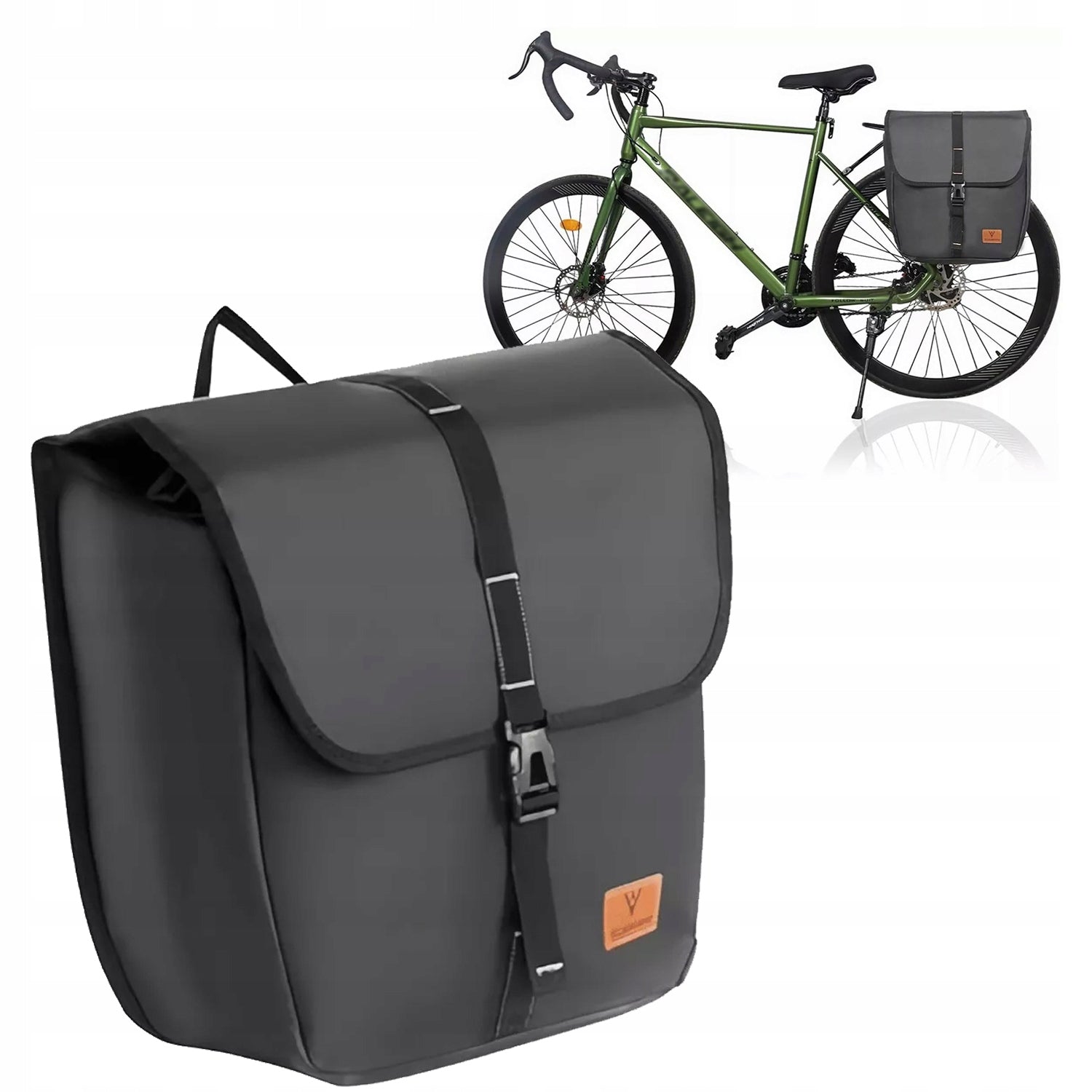 Bicycle pouch trunk bag waterproof side rear roomy 20L Packaging status original