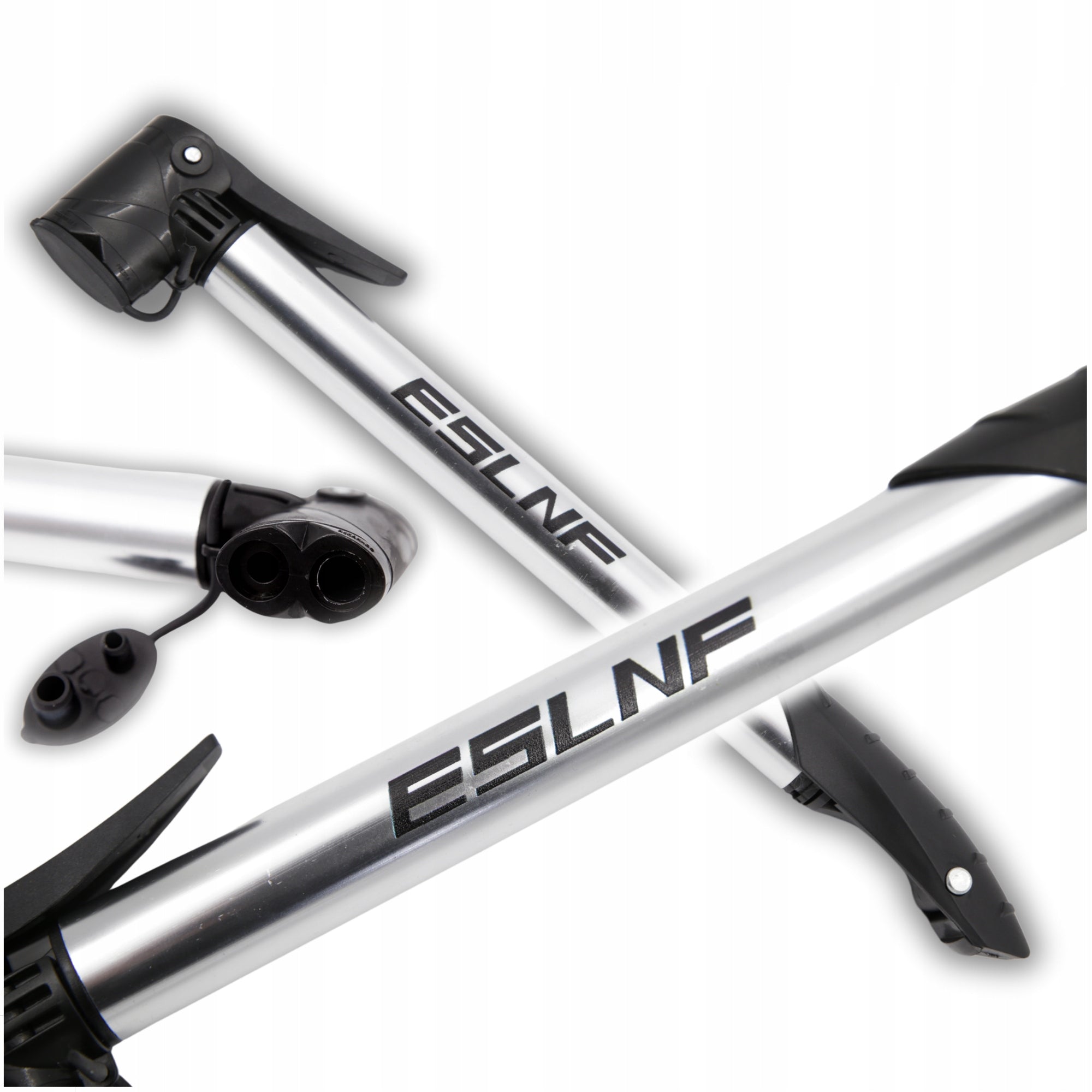 Bicycle pump MINI manual small SILVER universal valve presta schrader