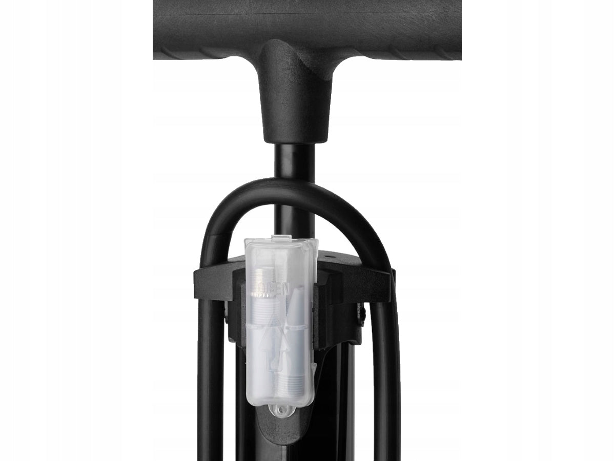 Bicycle pump for bike with pressure gauge schrader, Presta, Dunlop and MTB Color black