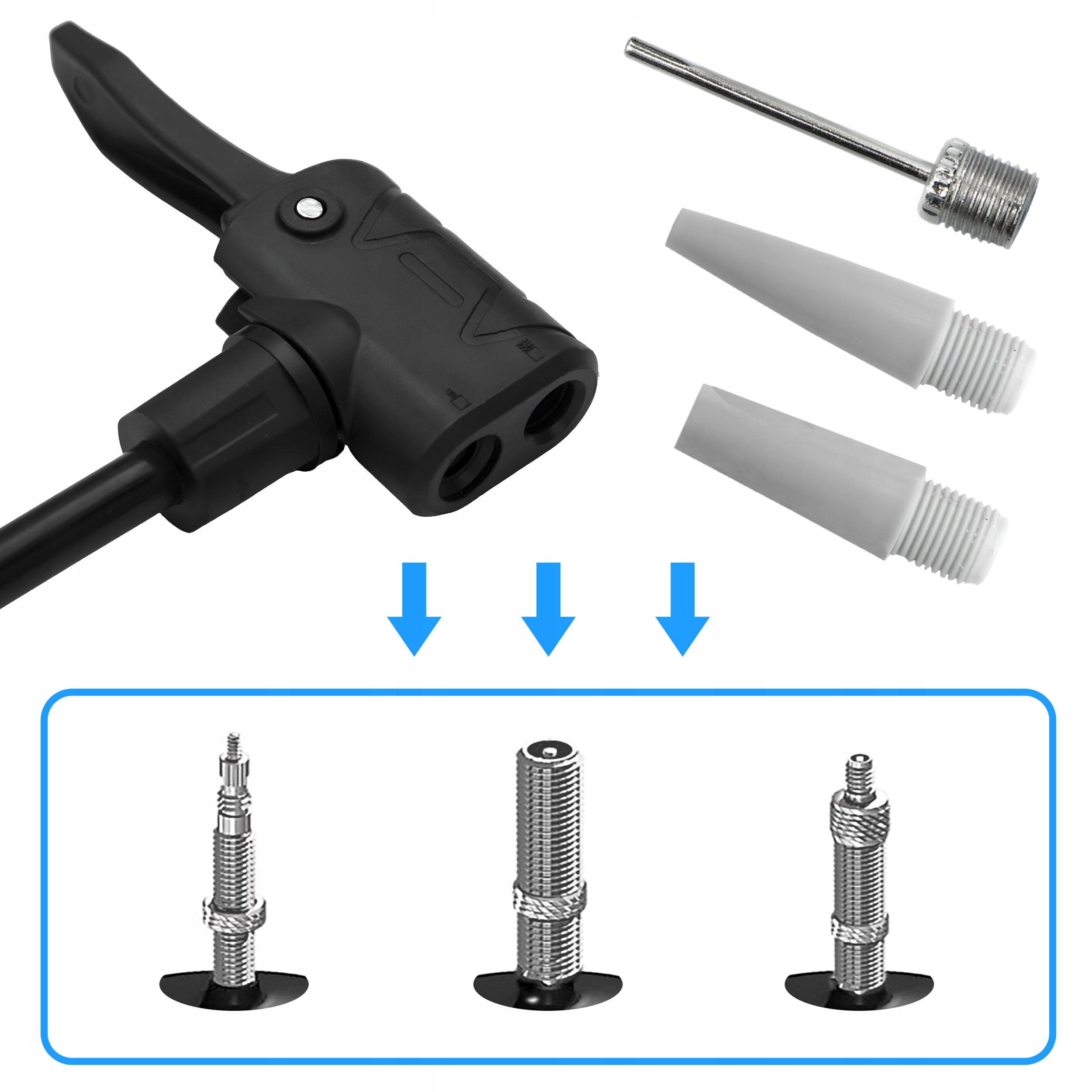 Bicycle pump with pressure gauge BICYCLE PUMP manual stationary WORKSHOP Brand Evi series