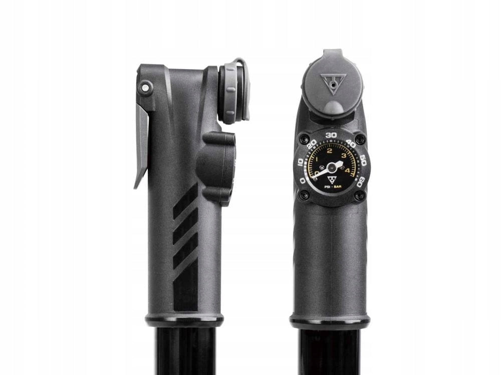 Bicycle pump with pressure gauge Topeak Mountain Dual Action 60psi Color black