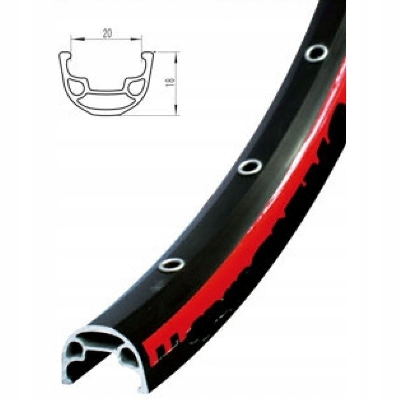 Bicycle rim 27.5x36H rivets black Packaging status original