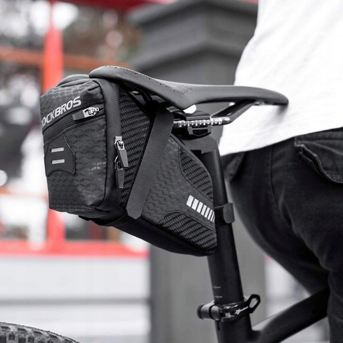 Bicycle saddle bag, bicycle pouch, waterproof, trunk, Rockbros Packaging status original