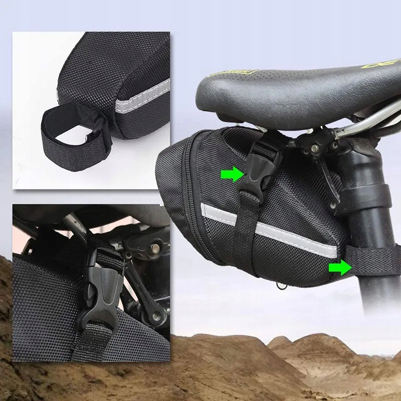 Bicycle saddle pouch 1,7L – waterproof seat bag for seat post Packaging status original