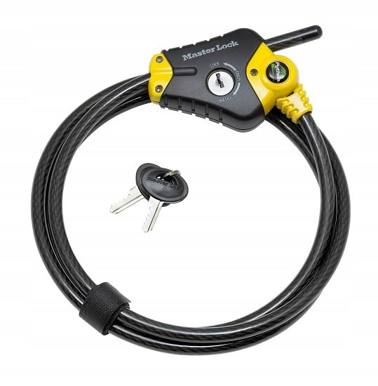 Bicycle security cable adjustable 1,8mx10mm key lock 8433 EURD