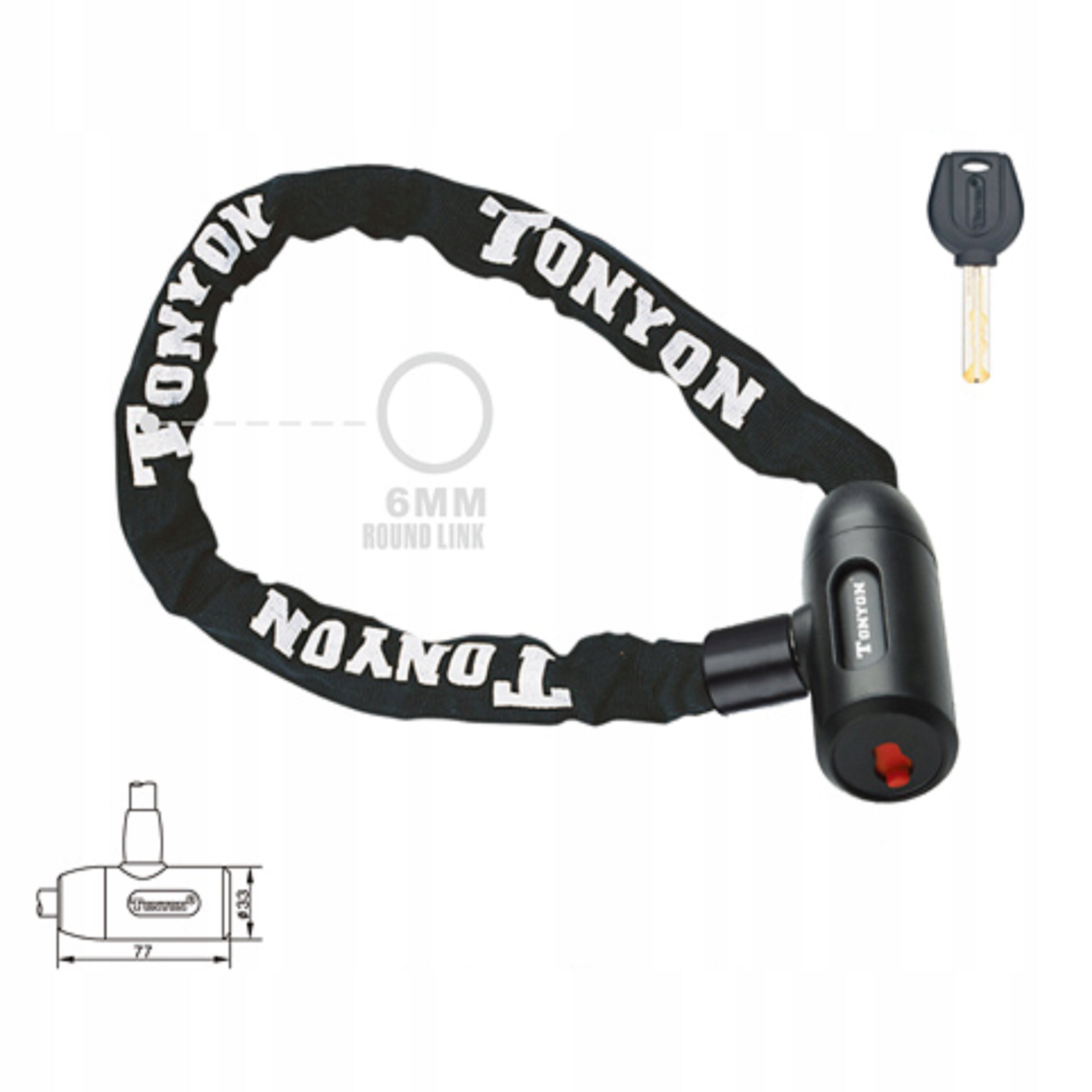 Bicycle security chain TONYON 237206 Manufacturer code 224017