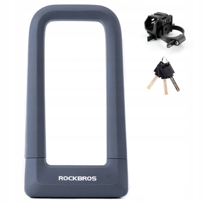 Bicycle security key closure, U-LOCK ROCKBROS RKS626-GR grey