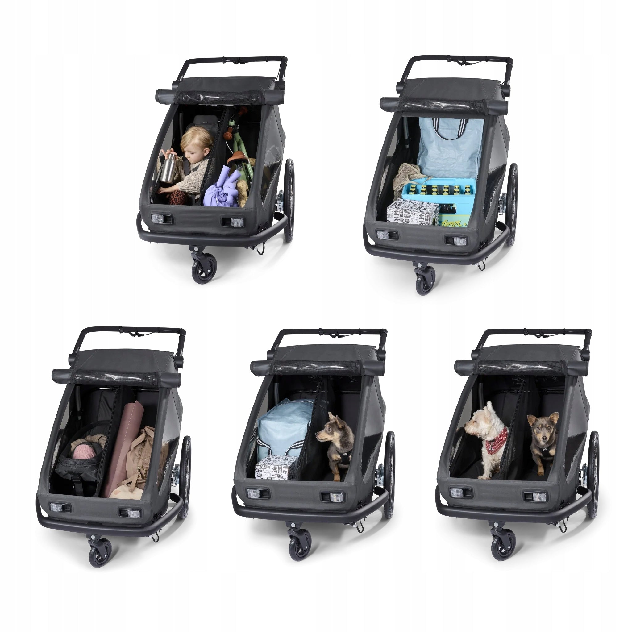 Bicycle trailer Croozer Yuuna Moonlight Black 2 - modular without seats Brand Croozer