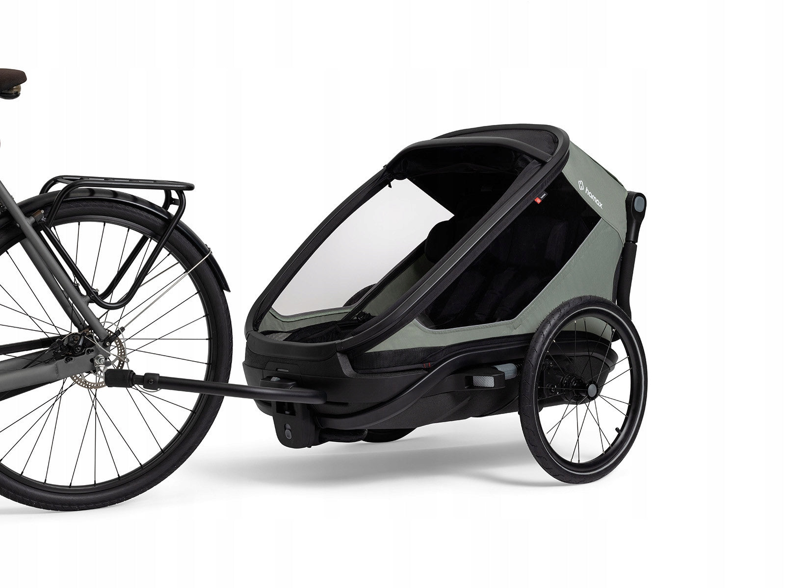 Bicycle trailer Hamax OUTBACK NEXT TWIN green-black Brand Hamax