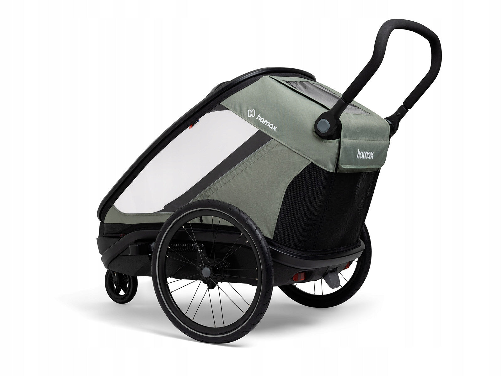 Bicycle trailer Hamax OUTBACK NEXT TWIN green-black Packaging status original