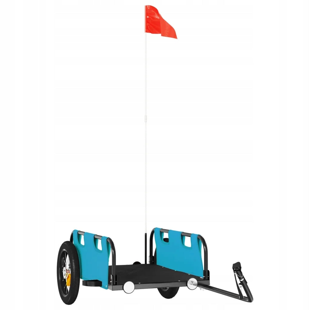 Bicycle trailer blue 122 x 53 x 33 cm, Oxford fabric, iron