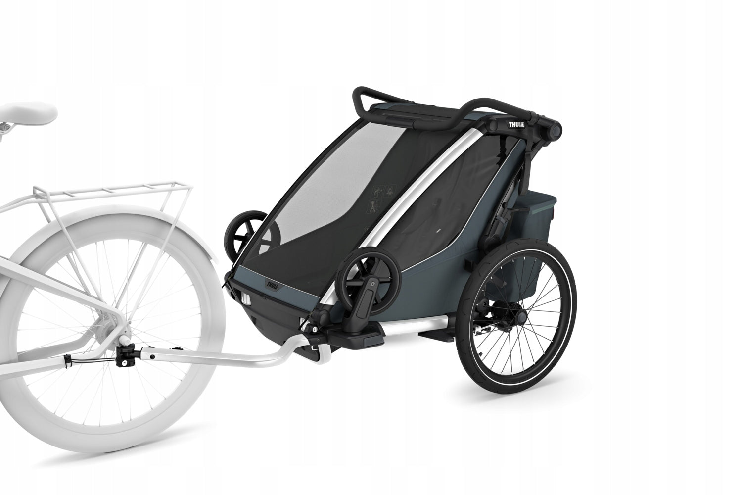 Bicycle trailer for 2 children THULE CHARIOT CROSS 2 Double Dark Slate Manufacturer code 10201035