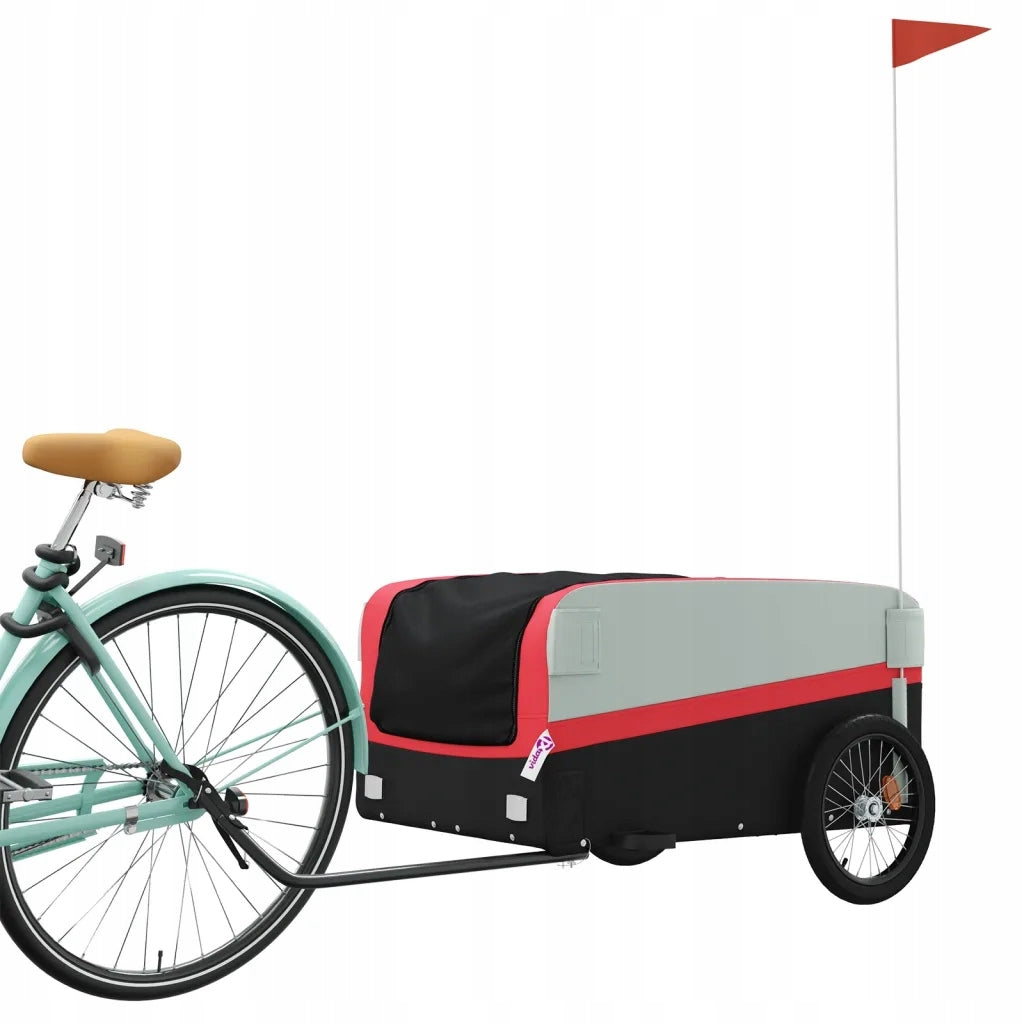 Bicycle trailer iron 137x69x59 cm black-red, load capacity 45 kg Brand no brand