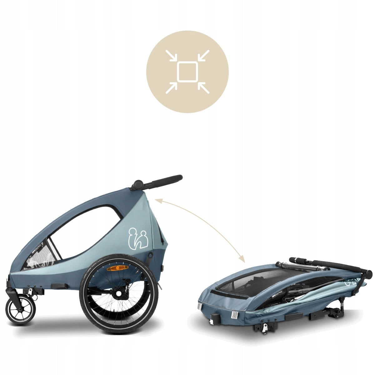 Bicycle trailer two-seater trolley Hauck Dryk Duo Plus Dark Blue Model Dryk Duo Plus