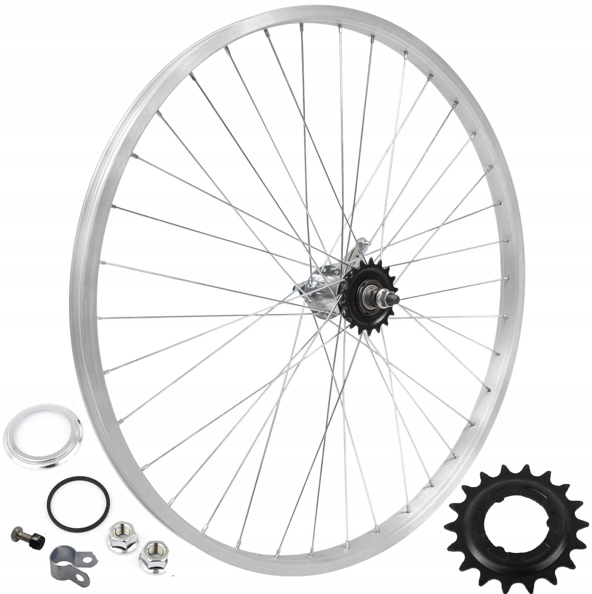 Bicycle wheel complete Rear TORPEDO 26 inches Aluminium hub Polish