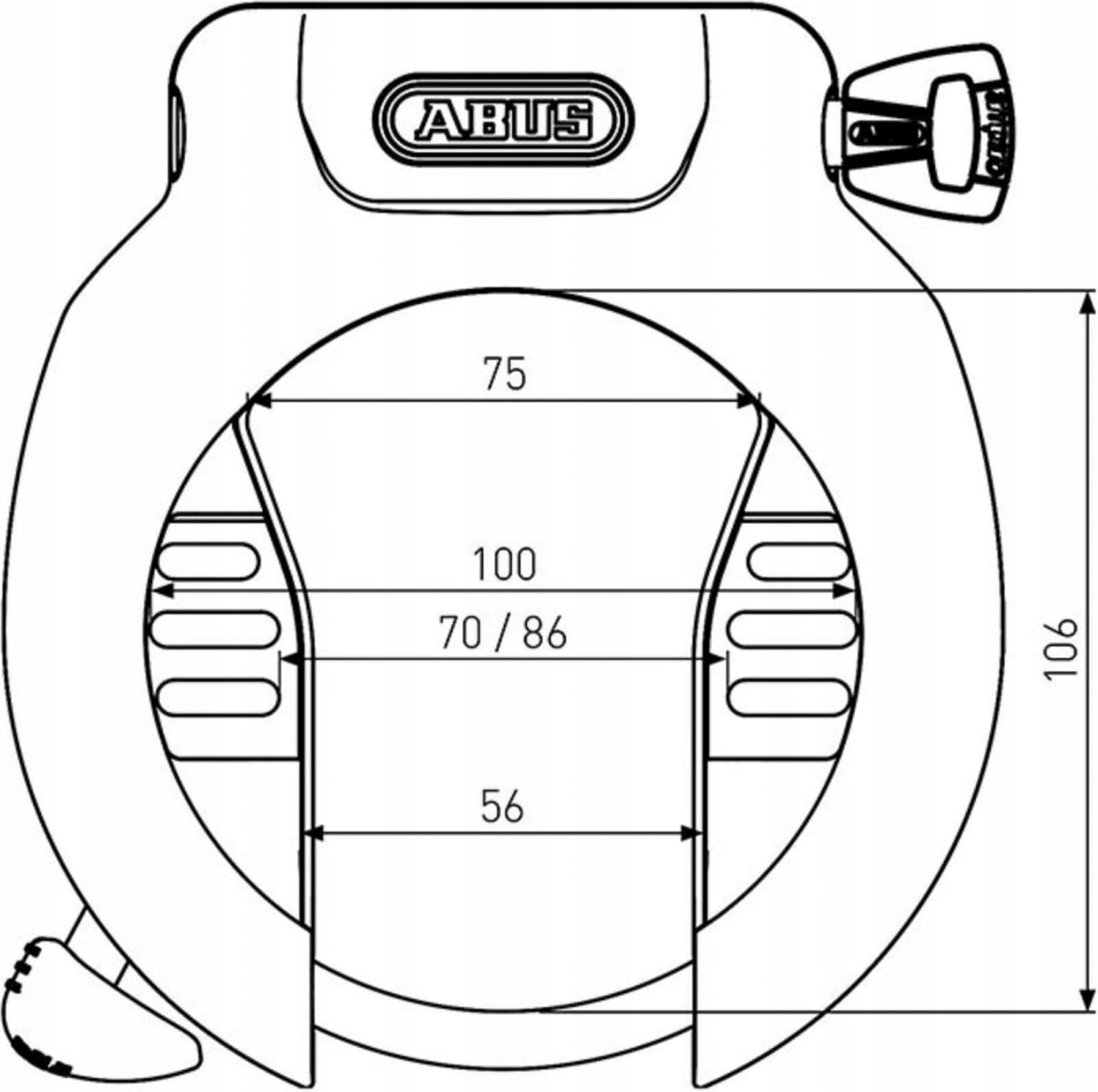 Bicycle wheel lock Abus Amparo 4750S Packaging status original