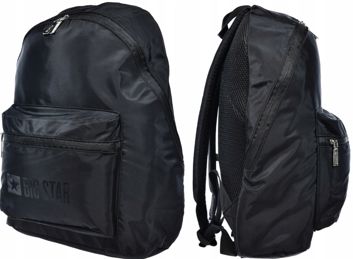 Big Star RR574119 unisex black backpack | polyester, A4, 41×29×12 cm Brand Big Star