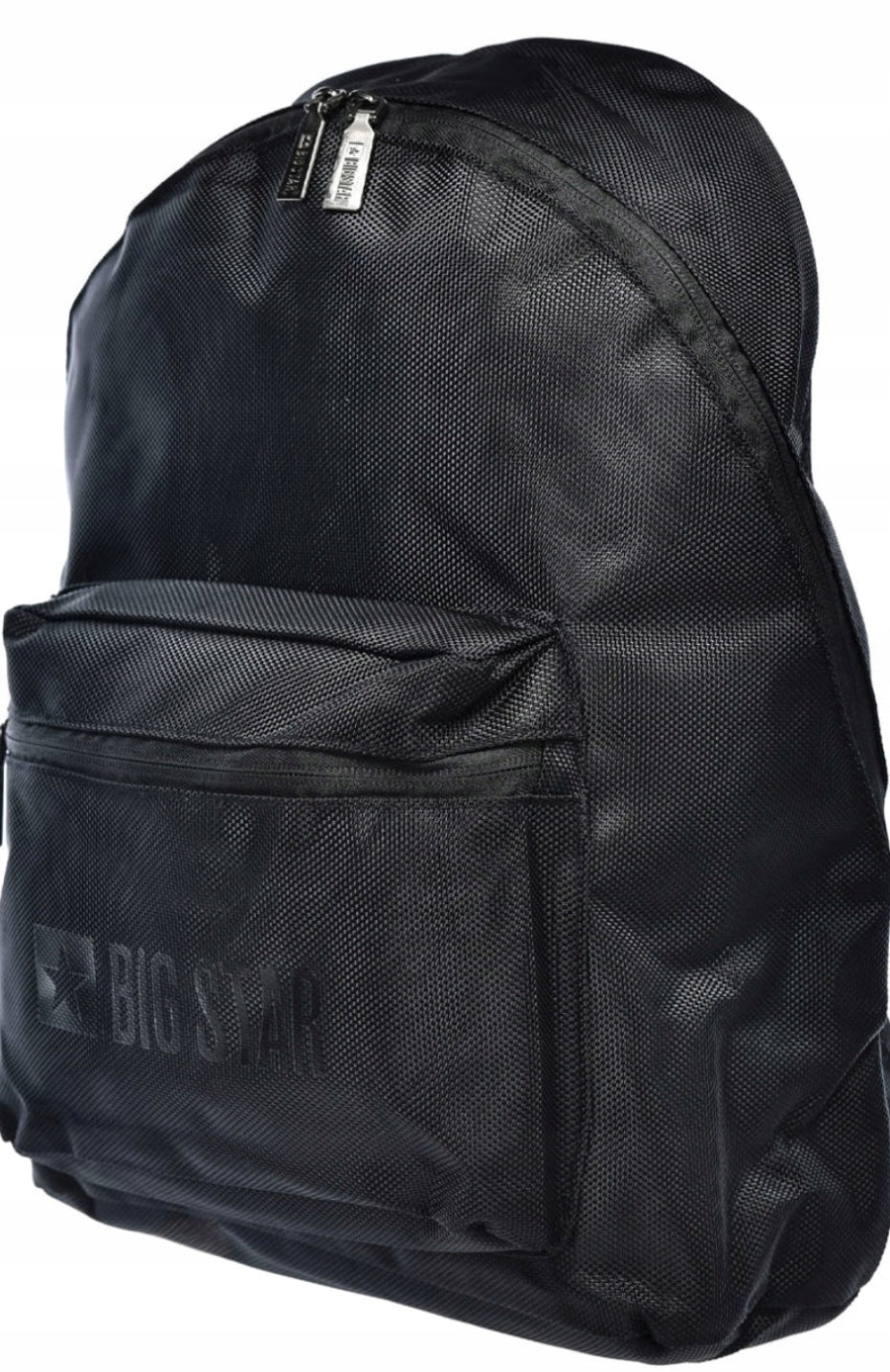 Big Star RR574124 unisex black backpack | polyester, A4, 41×29×12 cm Additional features zipper with pockets