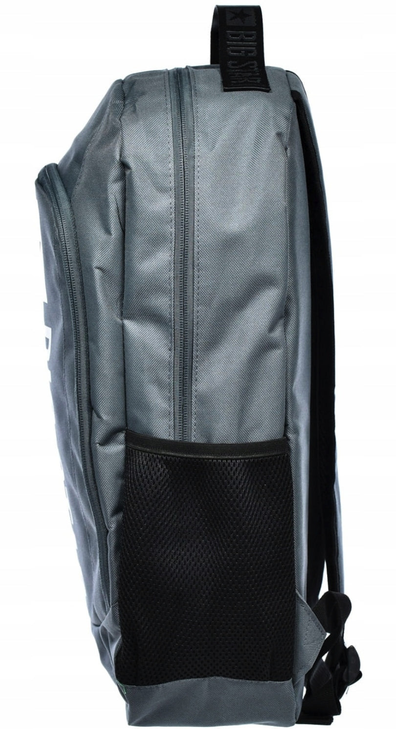 Big Star RR574149 Backpack Hugo Grey | polyester, A4, 48×28×13 cm Additional features zipper with pockets
